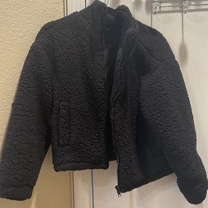 black fuzzy jacket